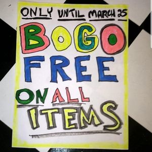 YAY! BOGO FREE sale on all items in my closet!
